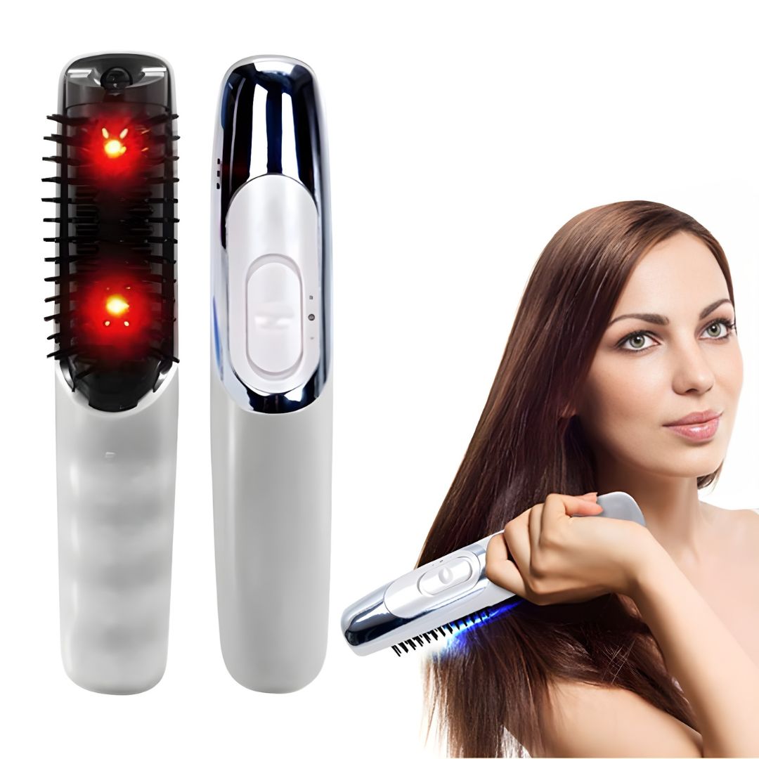 DermaGlow Brush - Cepillo Anticaída con LedTerapia y Vibración